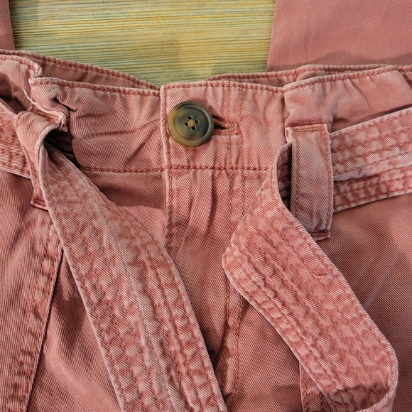 Maurices Cotton Blend Paperbag Waist Pants w/Belt Size 8 - Picture 6 of 10